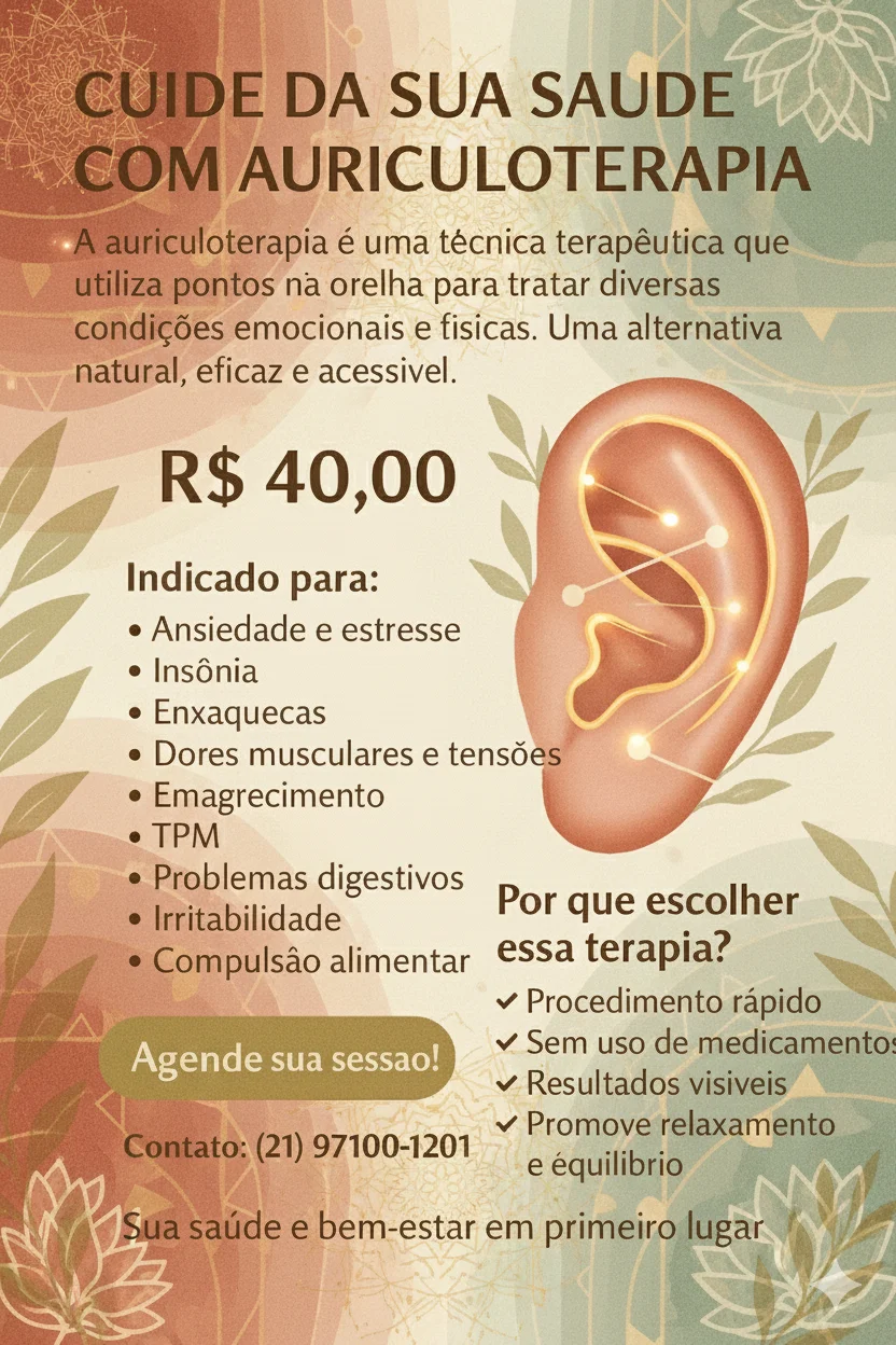 Imagem ilustrativa de Auriculoterapia